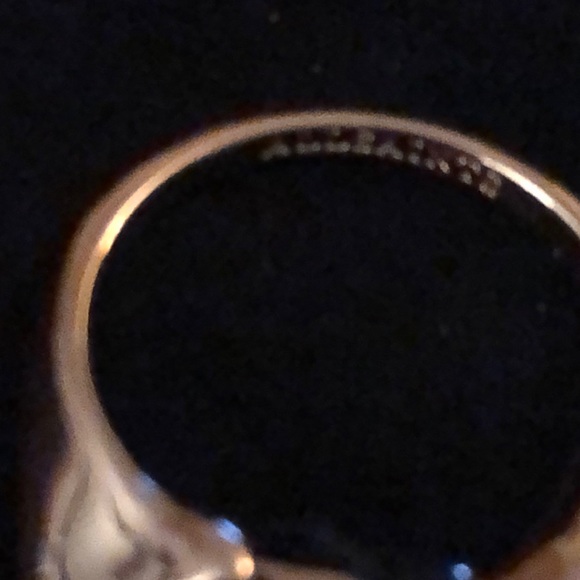 All Saints Polished Gold Tone Love Script Ring Size 8 NWT & Dust Bag - Picture 10 of 16